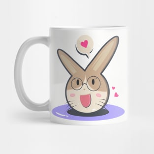 Cute Bunny Rise from Hole Mug